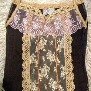 Gorgeous Tank w/ White and Pink Lace